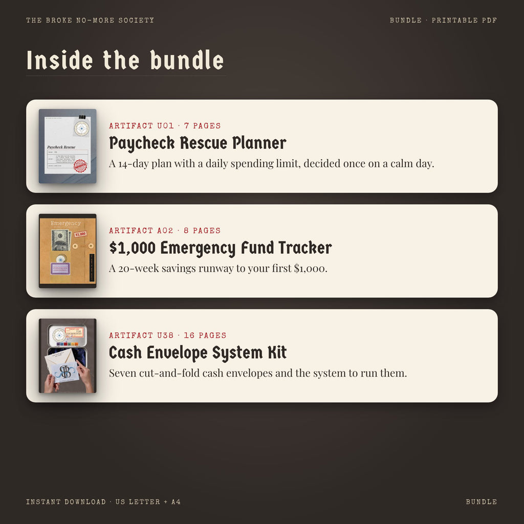 Ultimate Budget Bundle: Complete Financial Recovery Dossier, 3 PDF Printable Planners Digital Download