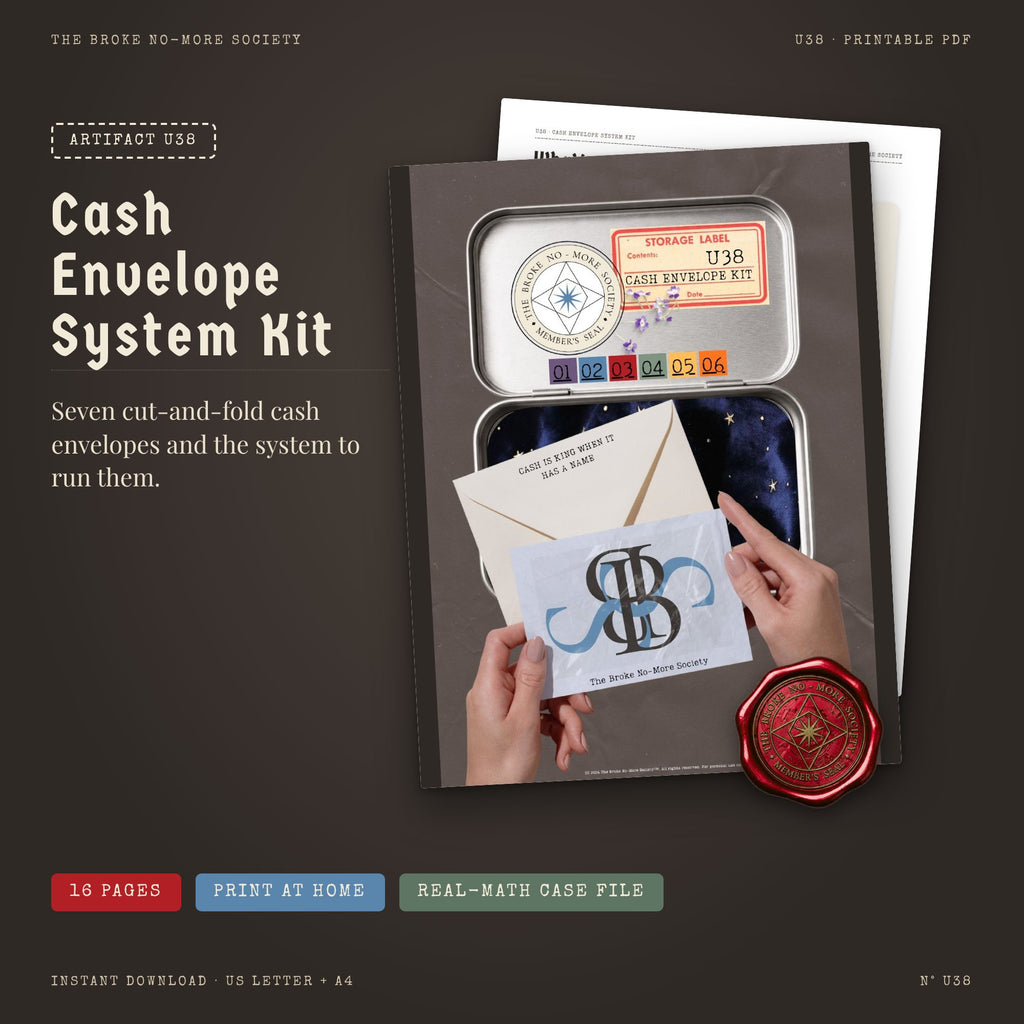 Cash Envelope Kit: Budgeting System Confidential Dossier, PDF Printable Digital Download, Cash Stuffing Guide